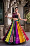 Multicolour Pure Rayon Navratri Lehenga With Blouse Wholesalers In India Nnk1703 